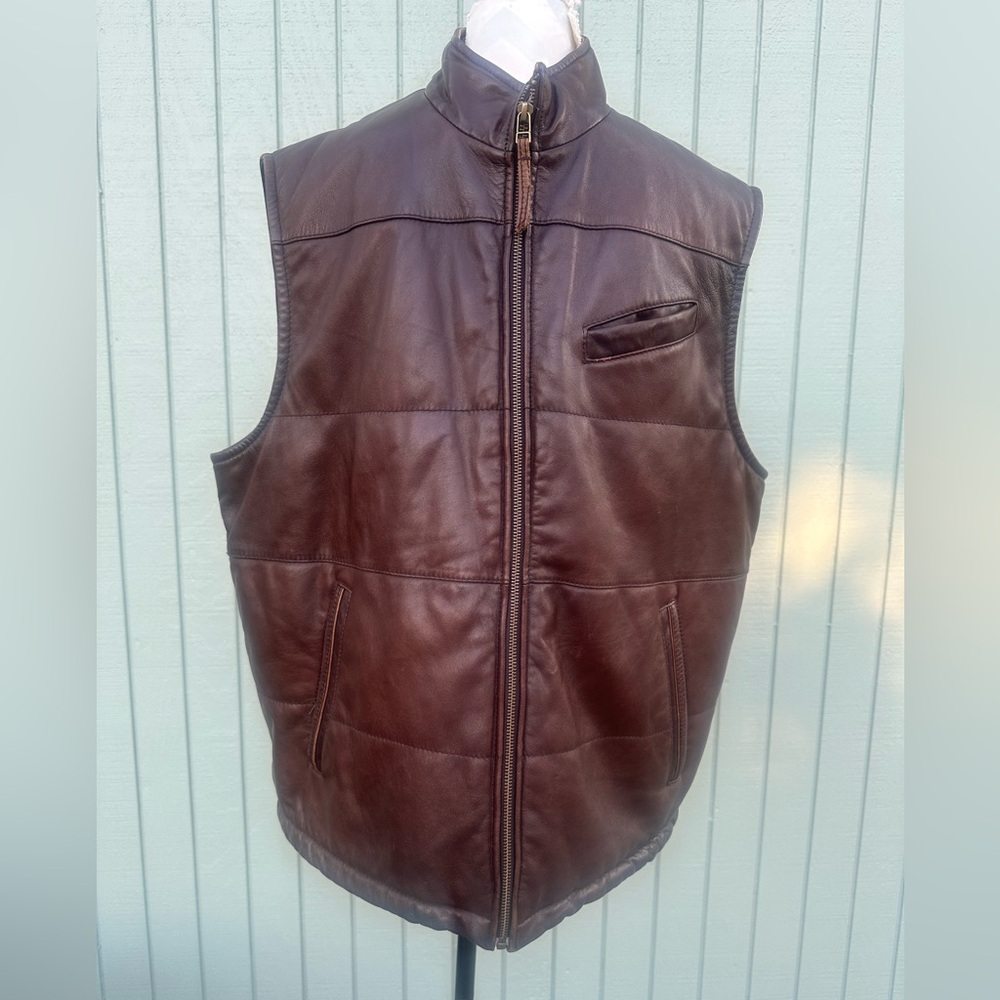 Daniel Cremieux Chocolate Brown Leather Vest